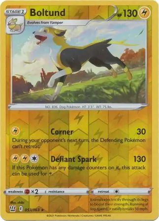 053/163 Boltund BST Rare Reverse Holo