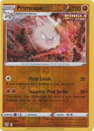 067/163 Primeape BST Rare Reverse Holo