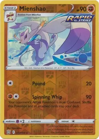 077/163 Mienshao BST Rare Reverse Holo