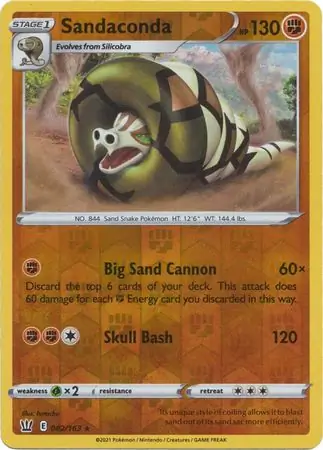 082/163 Sandaconda BST Rare Holo Reverse Holo