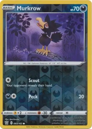 093/163 Murkrow BST Common Reverse Holo