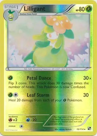10/114 Lilligant BLW Rare Reverse Holo