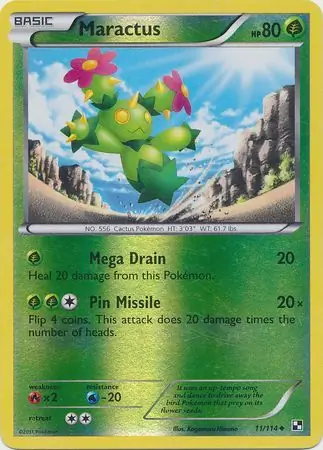 11/114 Maractus BLW Uncommon Reverse Holo