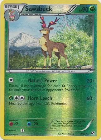 14/114 Sawsbuck BLW Rare Reverse Holo