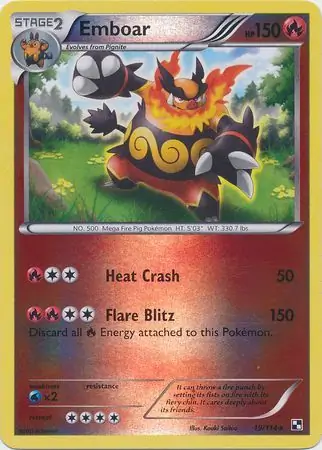 Emboar Black & White 19/114 Rare Holo Reverse Holo