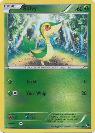 1/114 Snivy BLW Common Reverse Holo