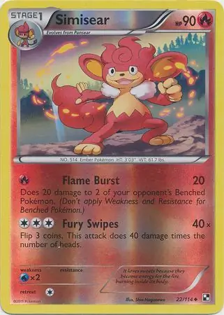 22/114 Simisear BLW Uncommon Reverse Holo