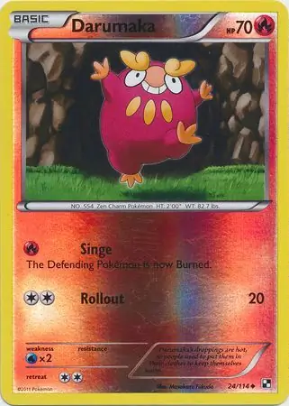 24/114 Darumaka BLW Uncommon Reverse Holo