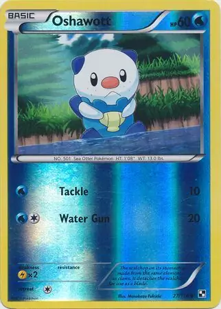 27/114 Oshawott BLW Common Reverse Holo