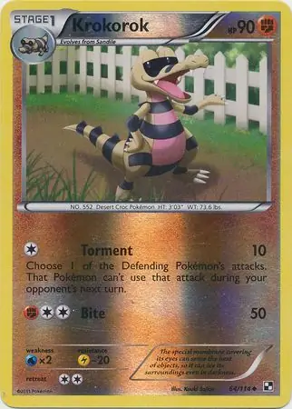 64/114 Krokorok BLW Uncommon Reverse Holo