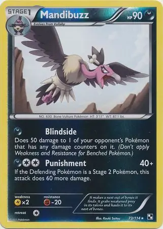 73/114 Mandibuzz BLW Rare Reverse Holo