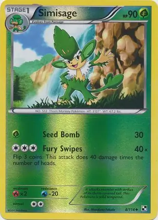 8/114 Simisage BLW Uncommon Reverse Holo