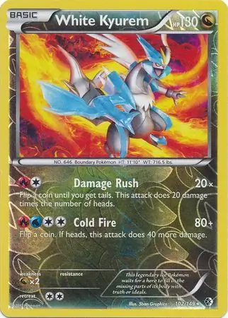 White Kyurem Boundaries Crossed 102/149 Rare Reverse Holo