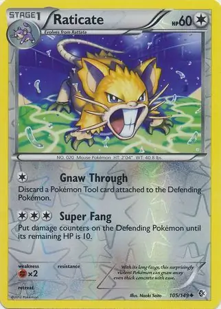 105/149 Raticate BCR Uncommon Reverse Holo