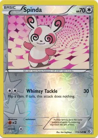 115/149 Spinda BCR Common Reverse Holo