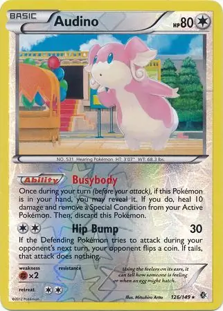 126/149 Audino BCR Rare Reverse Holo