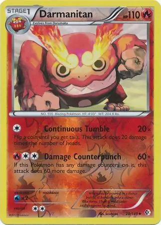 28/149 Darmanitan BCR Uncommon Reverse Holo