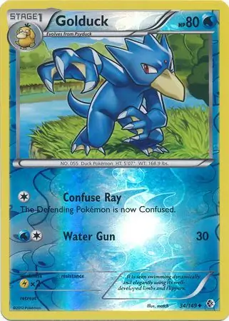 34/149 Golduck BCR Uncommon Reverse Holo