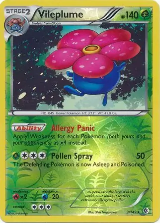 3/149 Vileplume BCR Rare Holo Reverse Holo