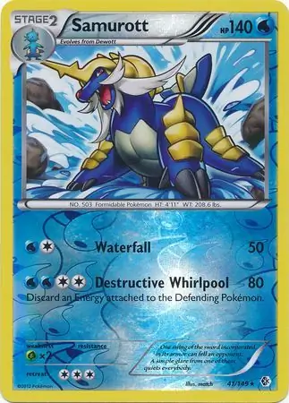 41/149 Samurott BCR Rare Holo Reverse Holo