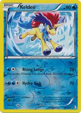 48/149 Keldeo BCR Rare Reverse Holo