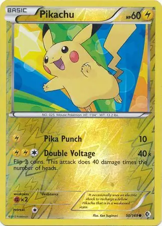 50/149 Pikachu BCR Common Reverse Holo