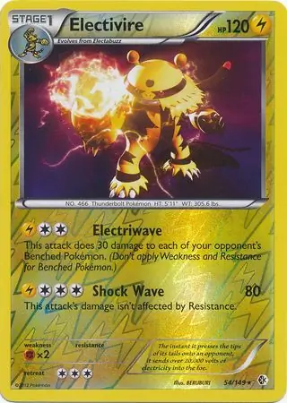 54/149 Electivire BCR Rare Holo Reverse Holo