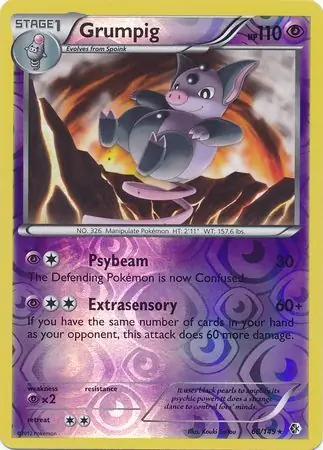60/149 Grumpig BCR Rare Reverse Holo
