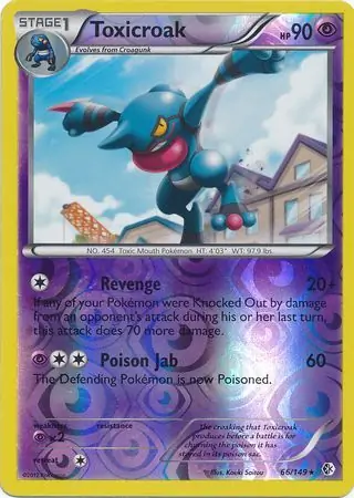 66/149 Toxicroak BCR Rare Reverse Holo