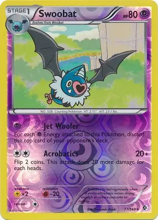 71/149 Swoobat BCR Rare Reverse Holo