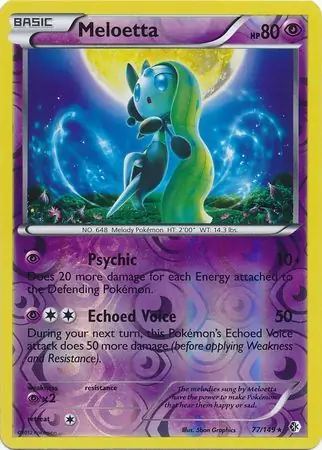 77/149 Meloetta BCR Rare Holo Reverse Holo