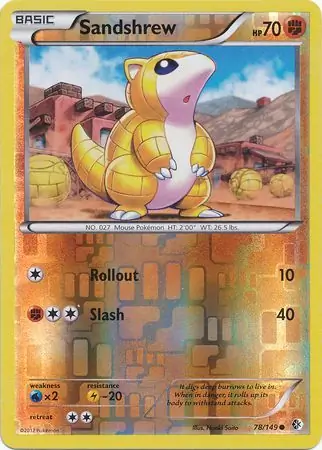 78/149 Sandshrew BCR Common Reverse Holo