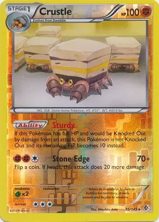 85/149 Crustle BCR Rare Holo Reverse Holo