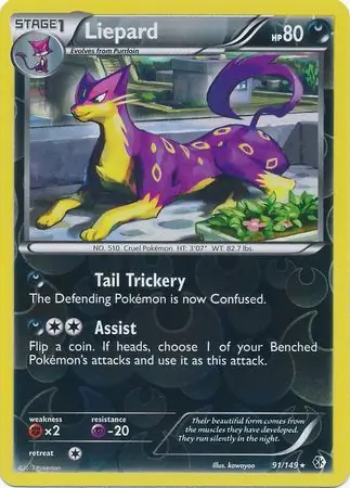 91/149 Liepard BCR Rare Holo Reverse Holo