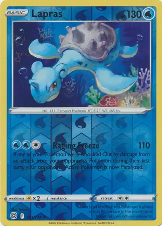 031/172 Lapras BRS Rare Reverse Holo