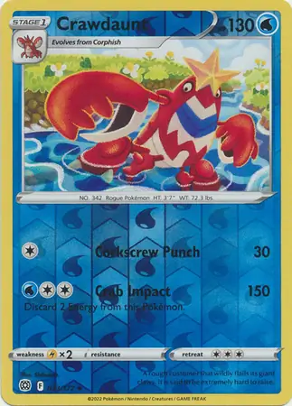 033/172 Crawdaunt BRS Uncommon Reverse Holo