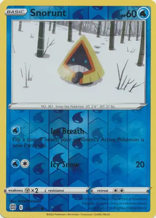 034/172 Snorunt BRS Common Reverse Holo