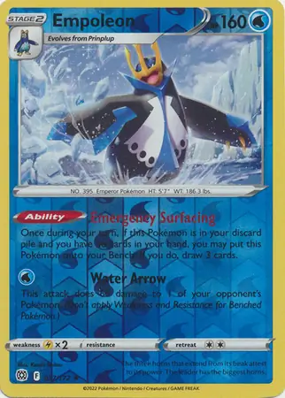 037/172 Empoleon BRS Rare Holo Reverse Holo