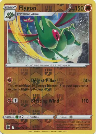 076/172 Flygon BRS Rare Reverse Holo