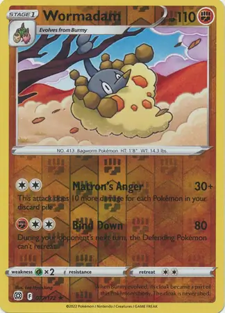 077/172 Wormadam BRS Rare Reverse Holo