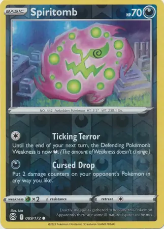089/172 Spiritomb BRS Common Reverse Holo