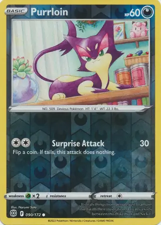 090/172 Purrloin BRS Common Reverse Holo