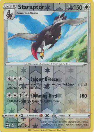 119/172 Staraptor BRS Rare Reverse Holo