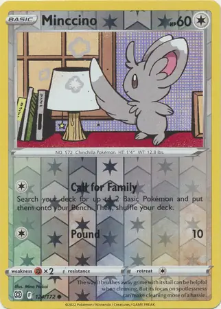 124/172 Minccino BRS Common Reverse Holo