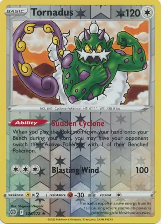 126/172 Tornadus BRS Rare Reverse Holo