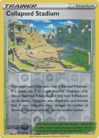 137/172 Collapsed Stadium BRS Uncommon Reverse Holo