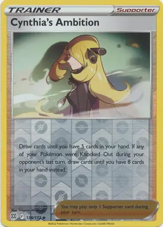 138/172 Cynthia's Ambition BRS Uncommon Reverse Holo