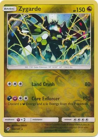 100/147 Zygarde BUS Rare Holo Reverse Holo
