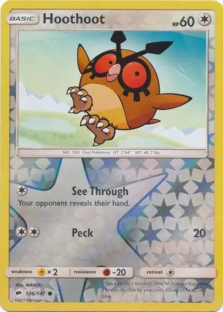 106/147 Hoothoot BUS Common Reverse Holo