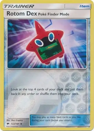 122/147 Rotom Dex Poké Finder Mode BUS Uncommon Reverse Holo